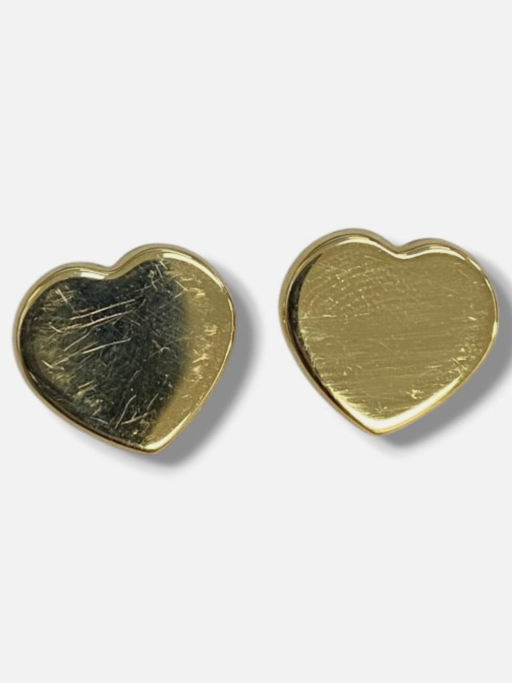 Saks Fifth Avenue Womens 14k Yellow Gold Heart Stud Earrings